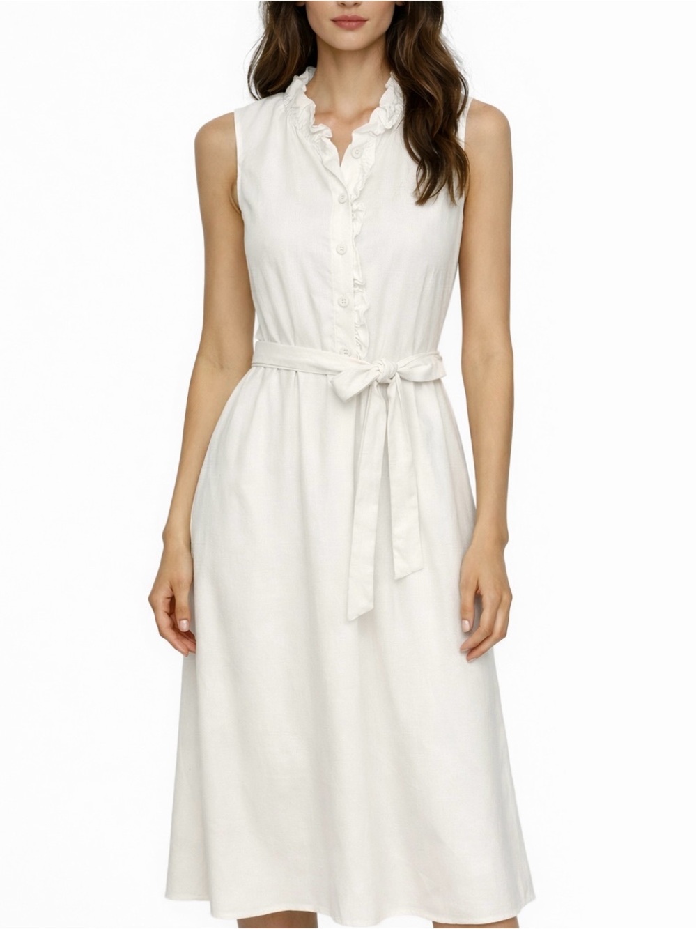 NWT Ann Taylor White Midi Dress